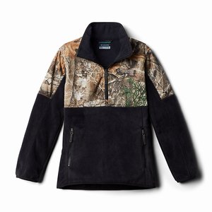 Columbia PHG™ Overlay Half Zip Skinna Pullover Pojkar Svarta/Camo (AQDUX5842)